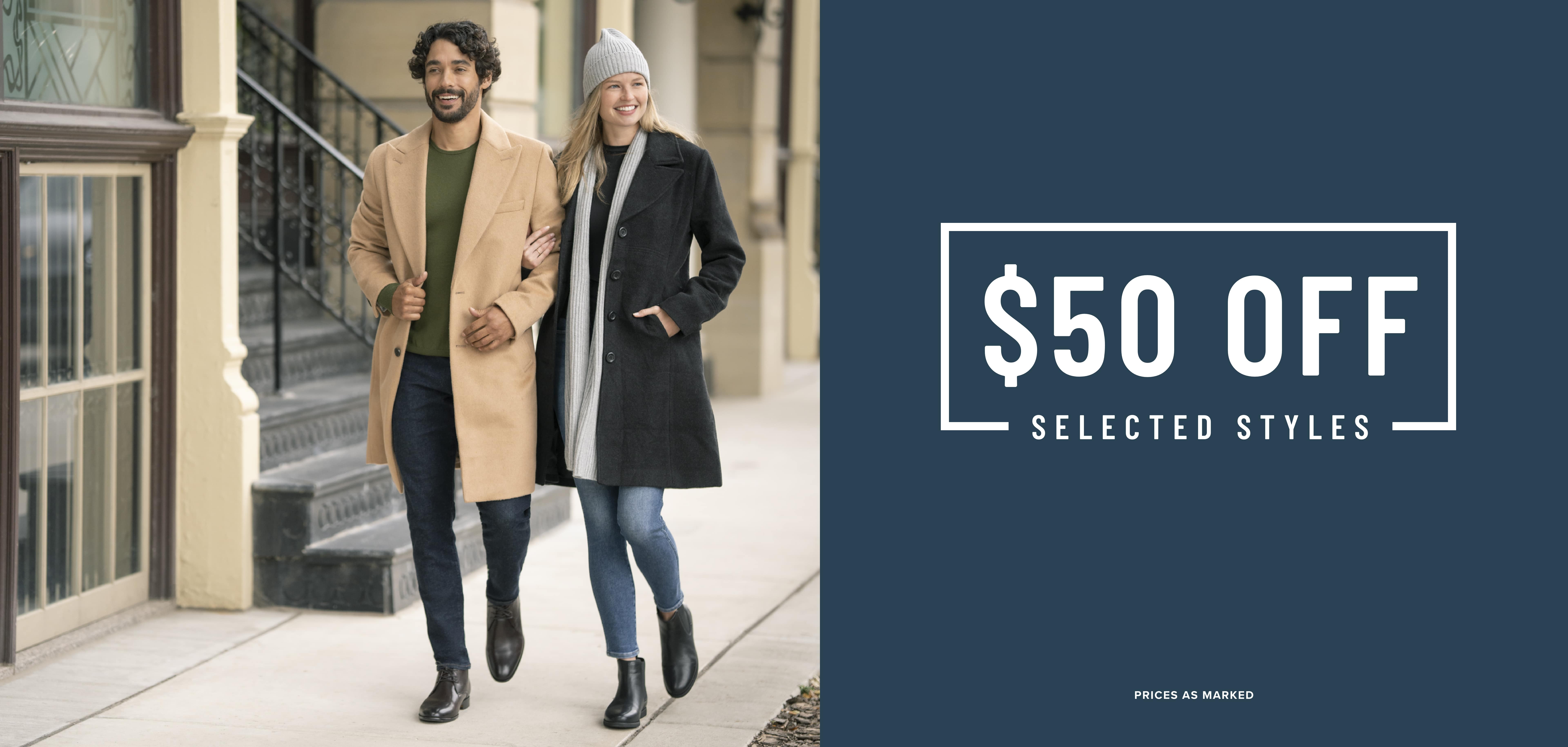 April - $50 Off Selected Styles 