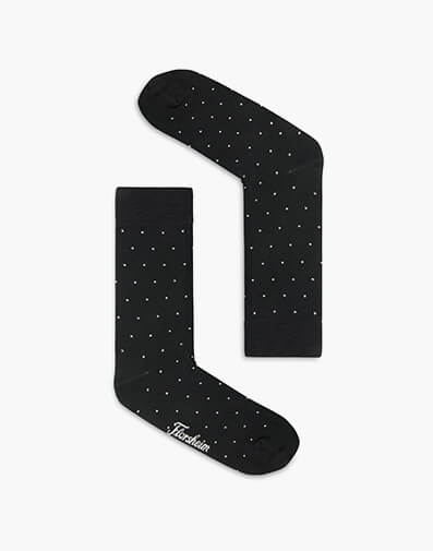 Stars Mercerised Cotton Sock  in BLACK for $14.95
