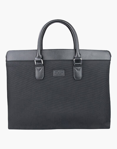 Bellagio Nylon & Leather Briefcase in BLACK for $179.80