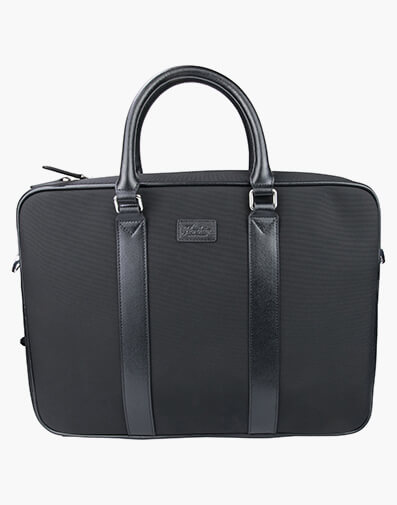 Westport Nylon & Leather Briefcase in BLACK for $174.97
