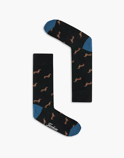 Dachs Cotton Jacquard Sock  in BLACK for $12.95