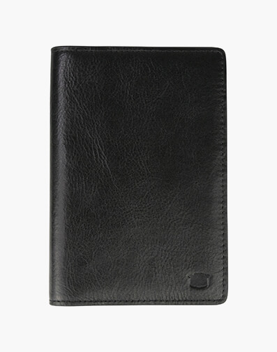 Newark Leather Travel Wallet in BLACK for $79.96