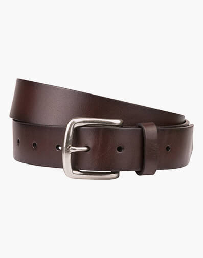 Pacino  Crossover Leather Belt  in DARK BROWN for $48.97