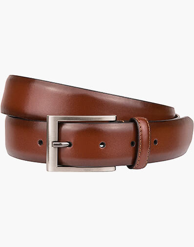 Carmine Belt Genuine Leather Belt in DARK TAN for $55.96