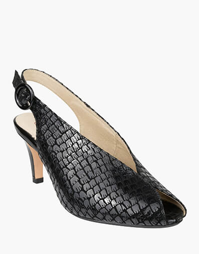 Prise Peep Toe Slingback Heel  in BLACK for $199.95