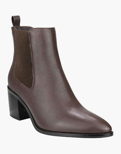 Tracey Plain Toe Chelsea Boot in DARK BROWN for $149.80