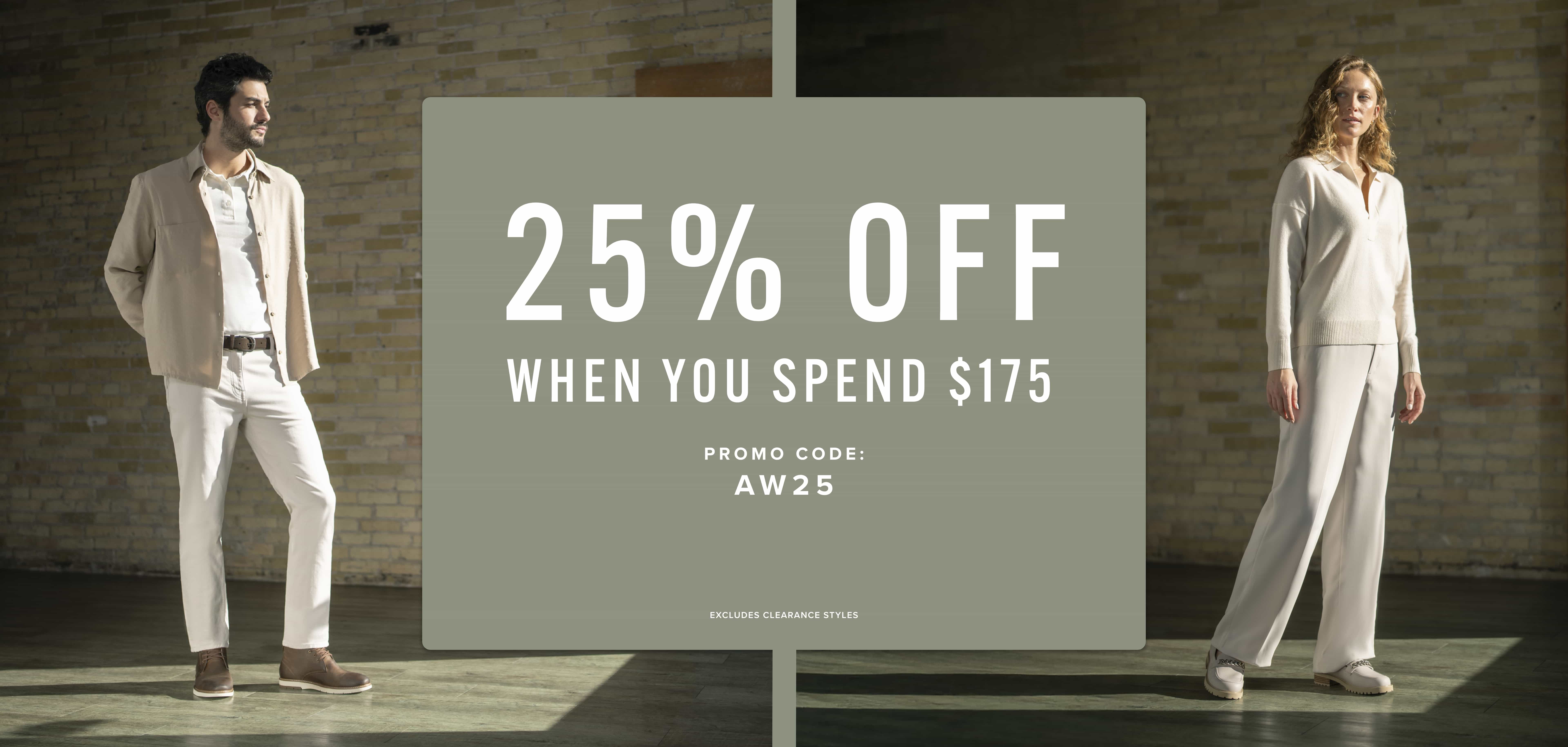 May - 25% off when you spend $175 
