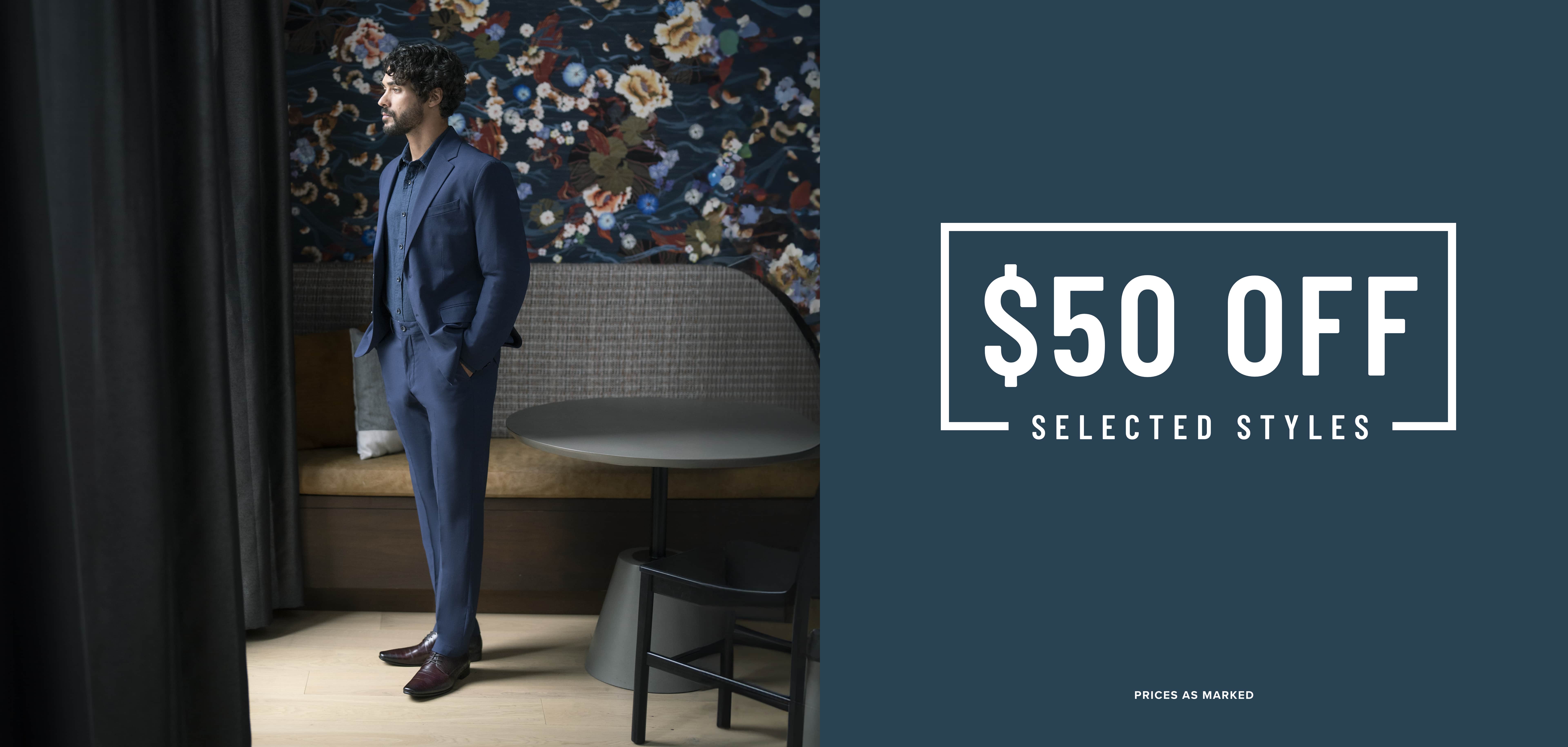 Feb - $50 Off Selected Styles 