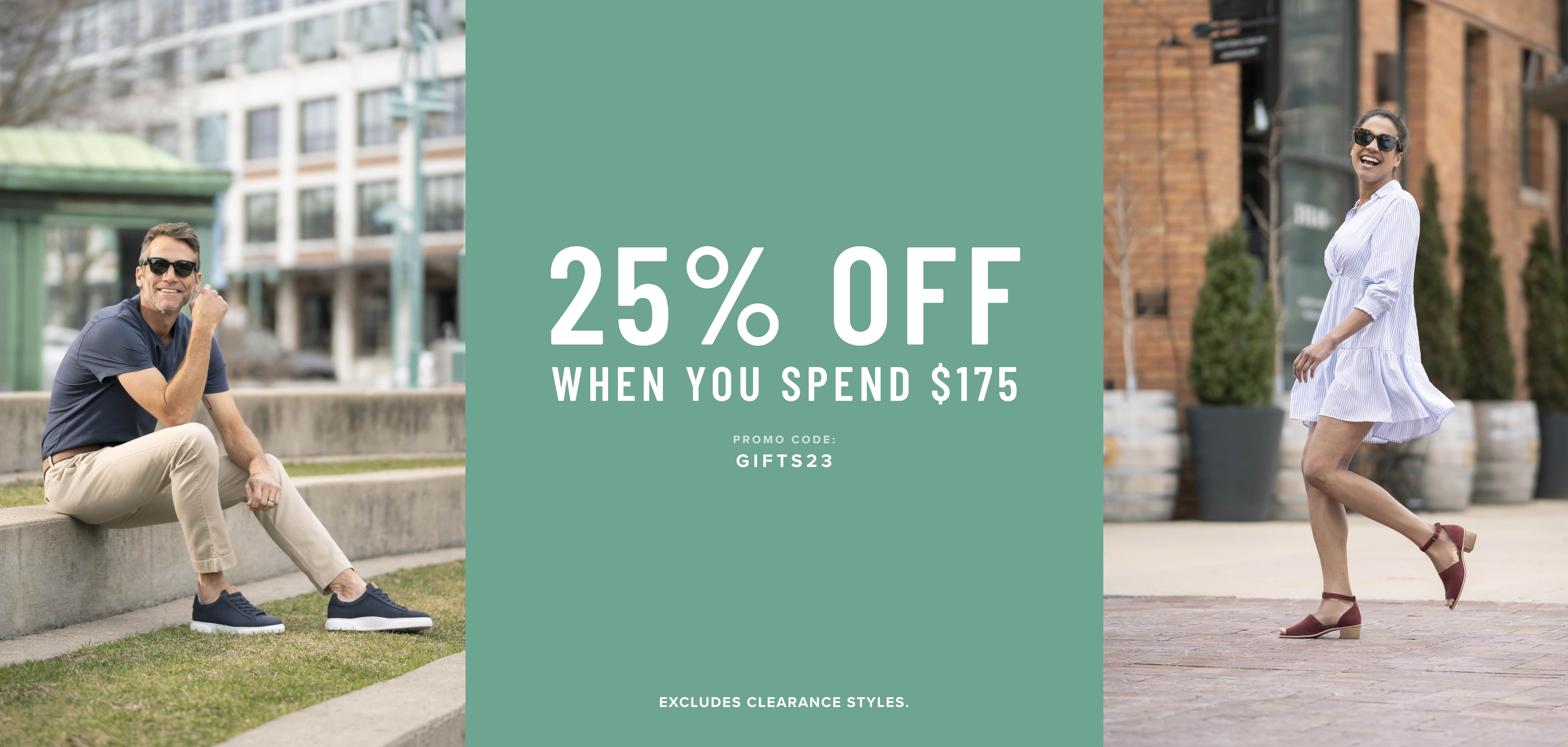 November - 25% off when you spend $175