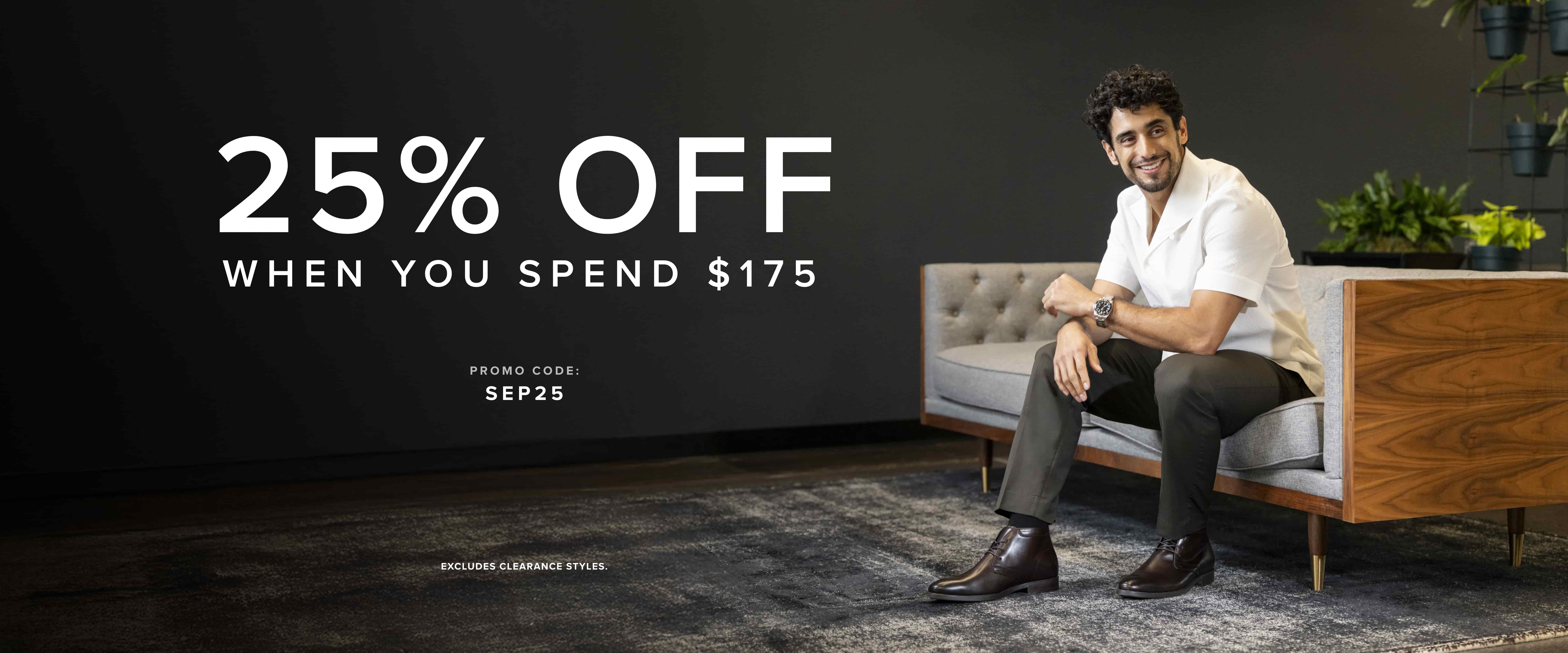 Sep - 25% Off When You Spend $175