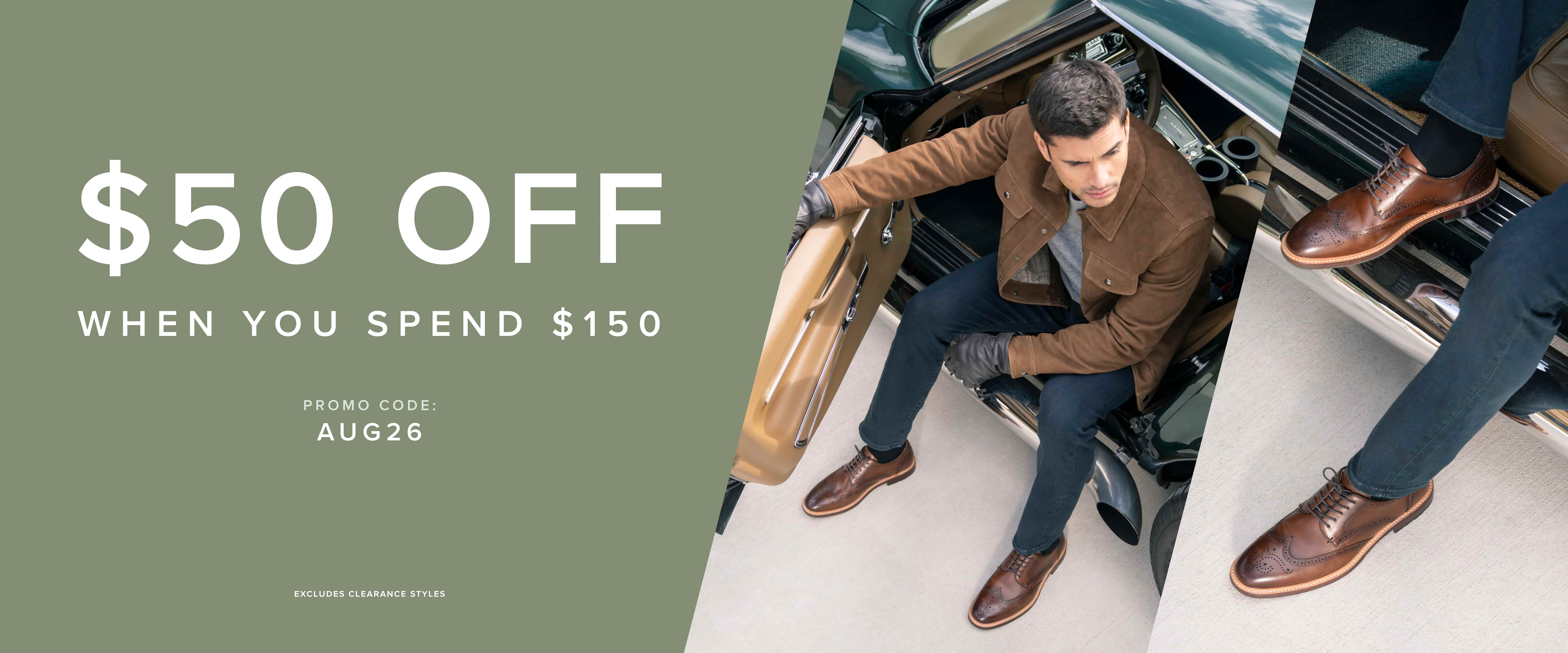 Aug - $50 Off When You Spend $150
