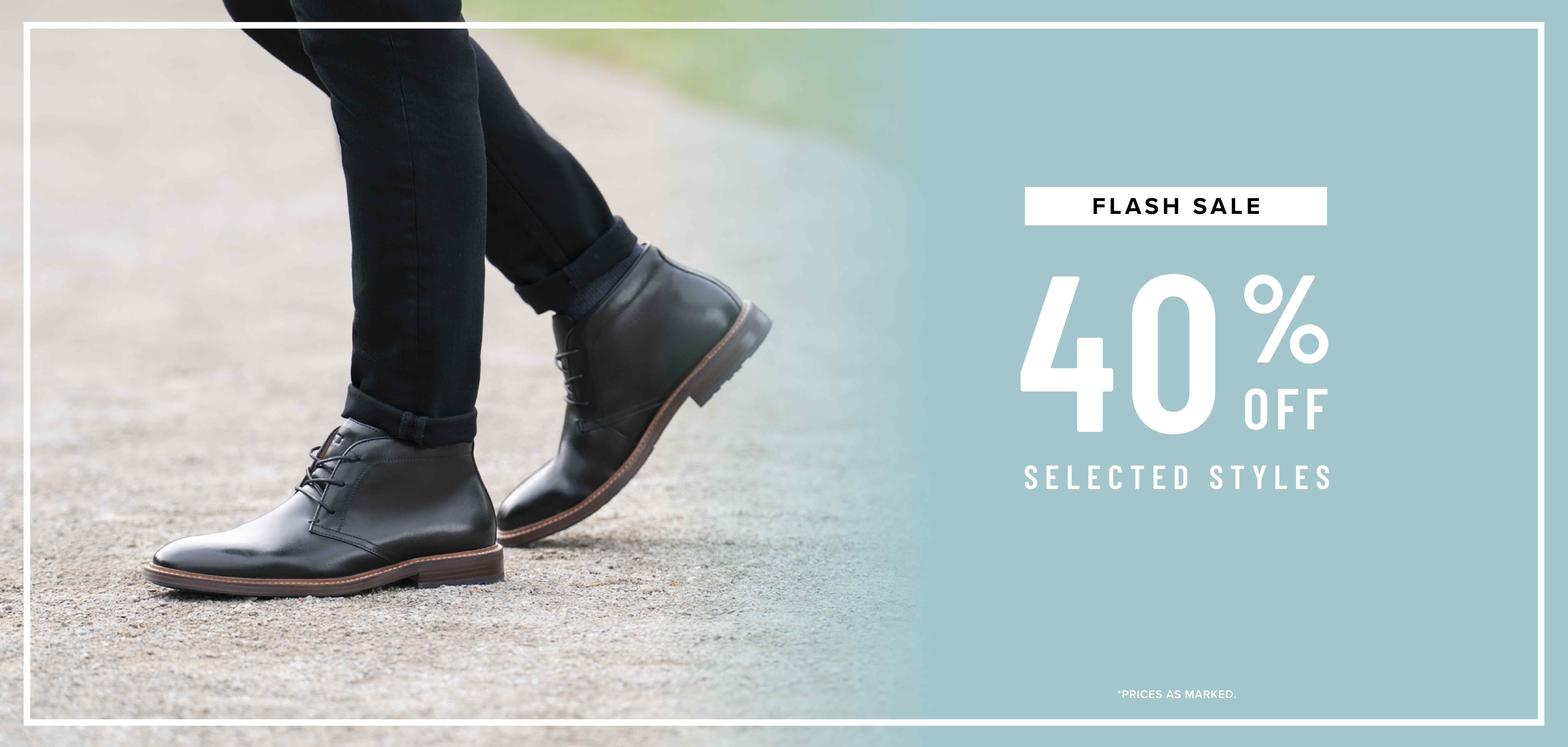 Sep - Flash Sale 40% Off Selected Styles 