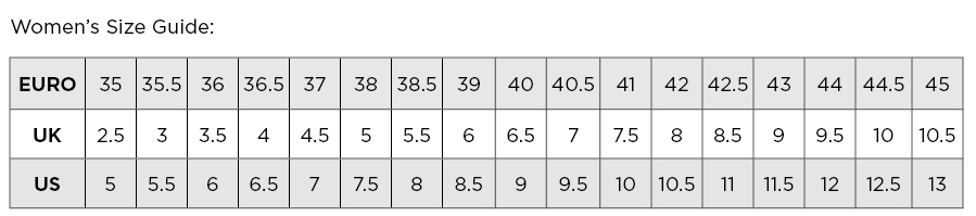 Shoe Size Chart 38 In Uk