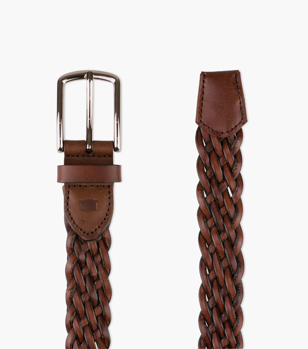 Neeson Leather Braid Belt Men’s Belts | Florsheim.com