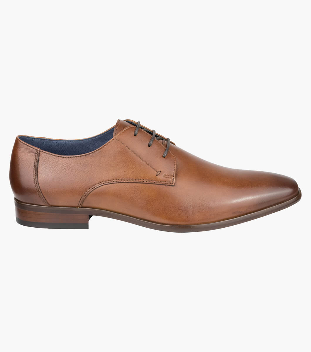 Men’s Dress Shoes | RICH TAN Plain Toe Derby | Florsheim Flex Smart
