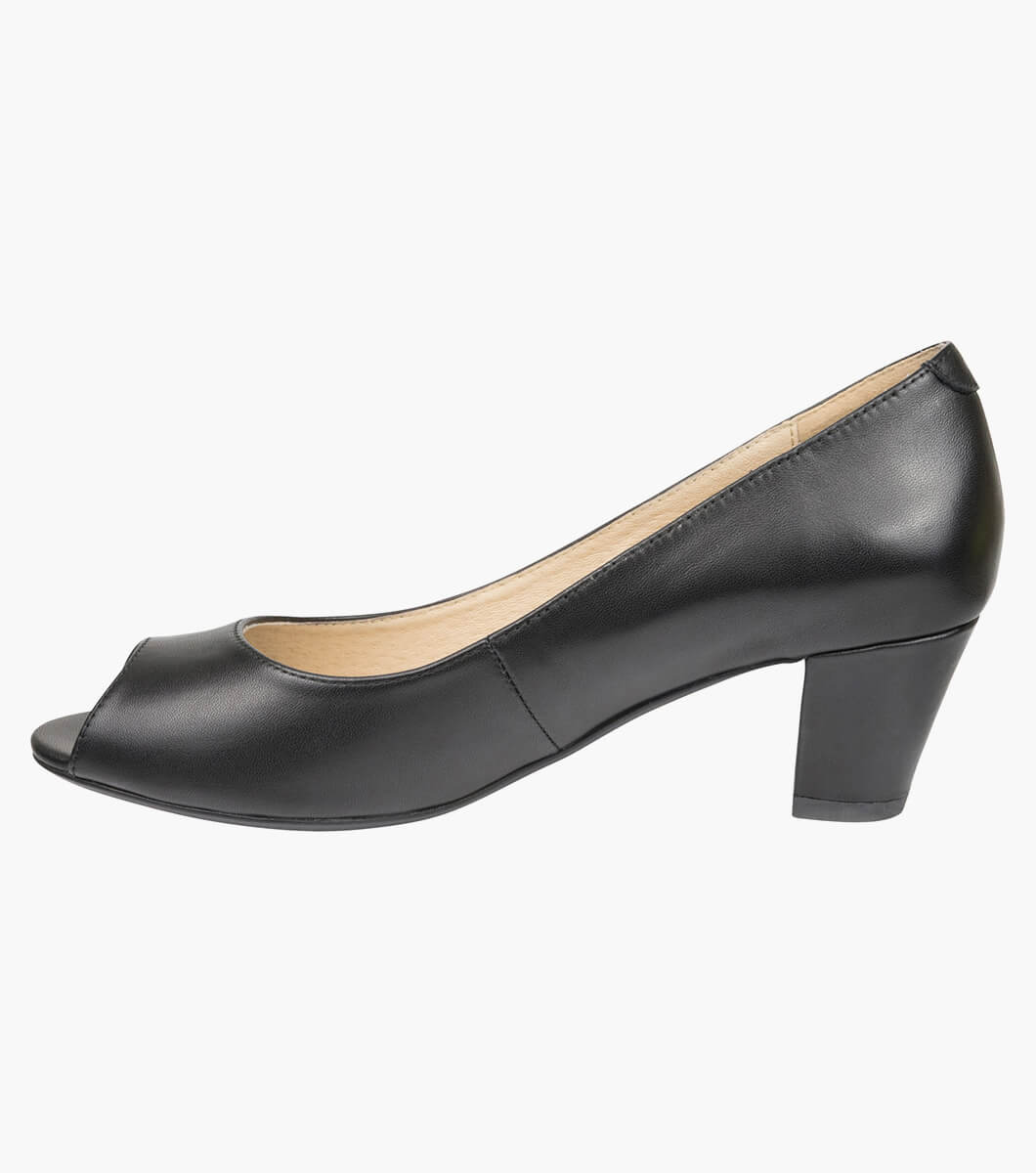 Women’s Heels BLACK Peep Toe Block Heel Florsheim Camila