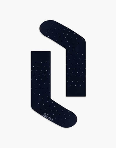 Stars Mercerised Cotton Sock  NAVY