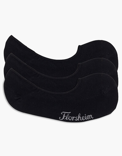 Invisible 3 Pack Unisex No-Show Socks BLACK
