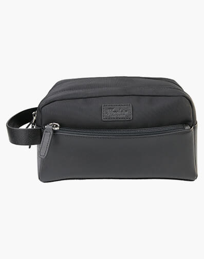 Limerick Nylon & Leather Toiletry Bag in BLACK for $79.96