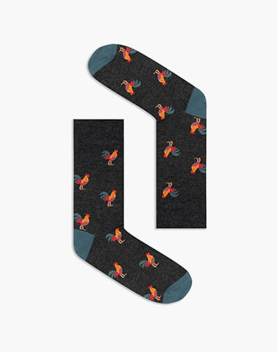 Rooster Bamboo Jacquard Sock