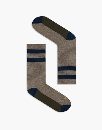 Sports Marled Casual Crew Sock in BROWN for $6.80