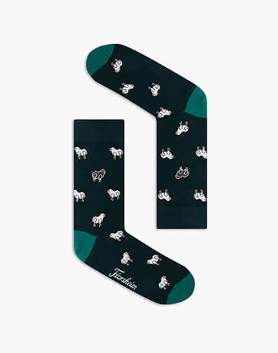 Stanley Cotton Jacquard Sock in Dark Green for $12.95