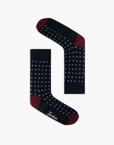 Poker Mercerised Cotton Dress Socks in NAVY for $14.95