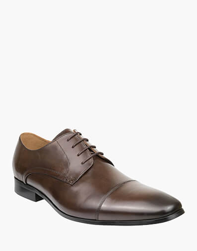 Clayton Cap Toe Derby in TEAK for $169.95