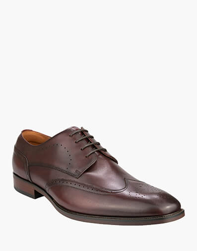 Sorrento Wing Wingtip Derby  in BURGUNDY for $119.80