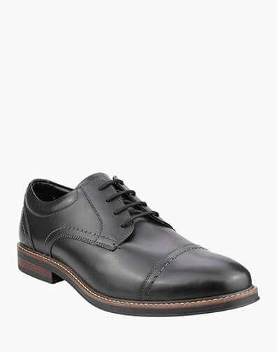 Calderone Cap Cap Toe Derby in BLACK for $139.95