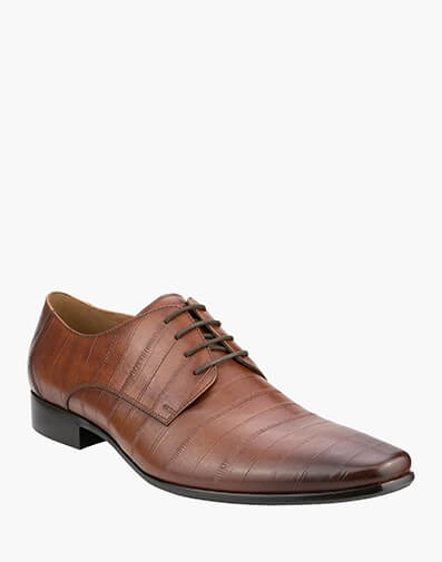 Anguilla Plain Toe Derby in TAN for $153.97