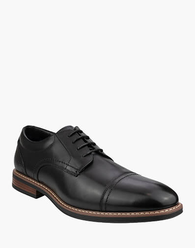 Centro Cap Cap Toe Derby in BLACK for $159.95