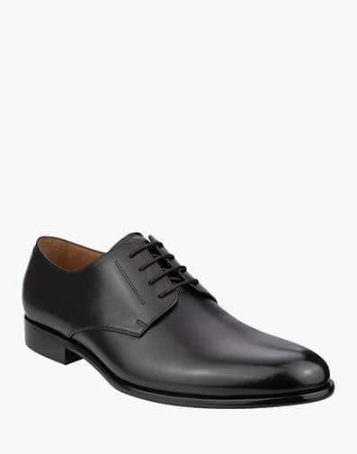 Centurion Plain Plain Toe Derby  in BLACK for $149.95
