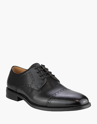 Chadwick Cap Cap Toe Derby in BLACK for $199.95