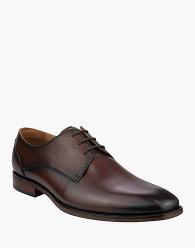 Sorrento Plain Plain Toe Derby in BROWN for $229.95