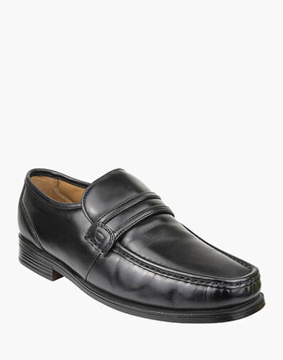 Harvard Moc Toe Strap Loafer BLACK