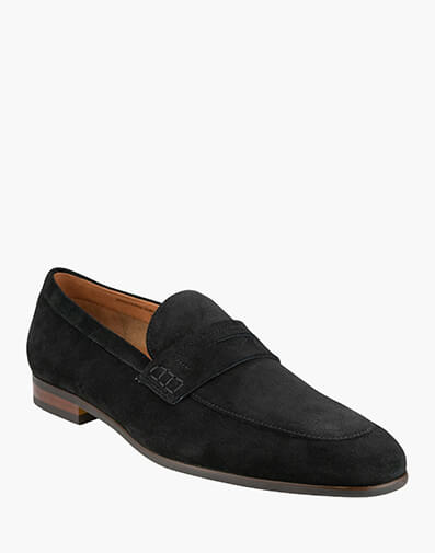 Seville Slip On Moc Toe Penny Slip On in NERO for $119.80