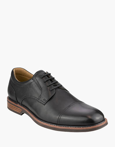Traveller Cap Cap Toe Derby in BLACK for $199.95