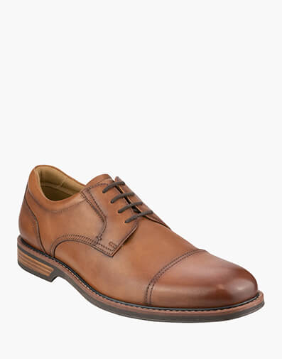 Traveller Cap Cap Toe Derby in COGNAC for $199.95