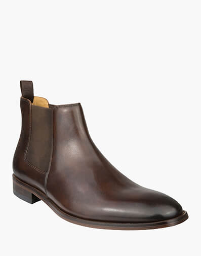 Shield Plain Toe Chelsea Boot in BROWN for $209.80