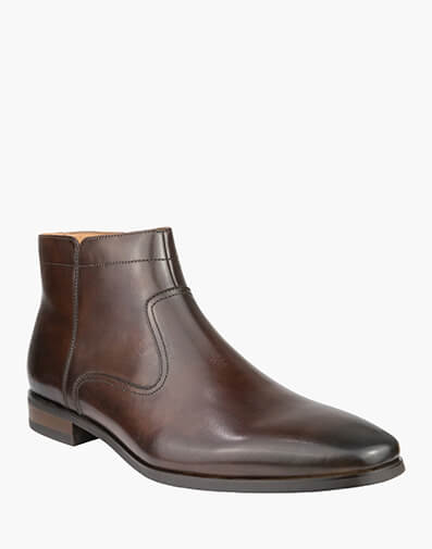 Belgrade Plain Toe Zip Boot in TEAK for $239.95