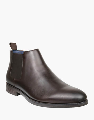 Ceduna Plain Toe Chelsea Boot in DARK BROWN for $239.95