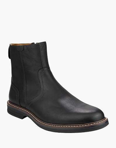 Norwalk Zip Plain Toe Side Zip Boot in BLACK for $219.95
