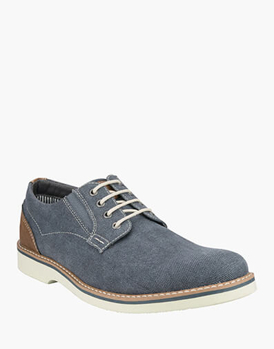 Barklay  Canvas Plain Toe Derby  in BLUE for $67.46