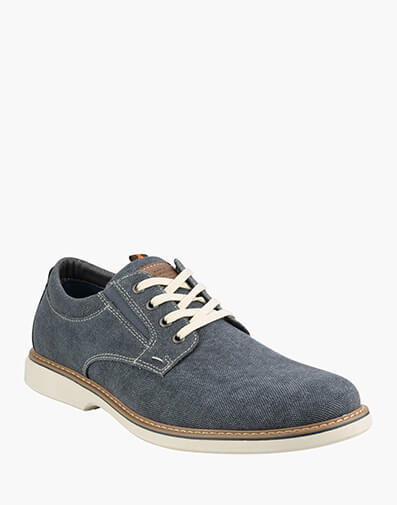 Otto Canvas Ox Canvas Plain Toe Derby  in BLUE for $99.95