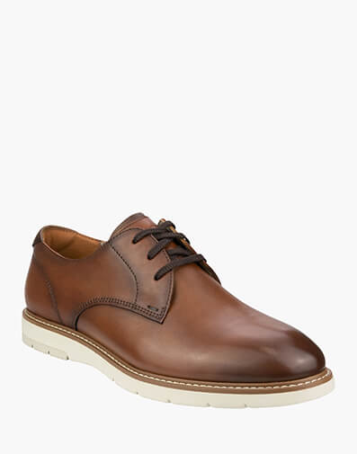 Vibe Plain Plain Toe Derby  in COGNAC for $189.95