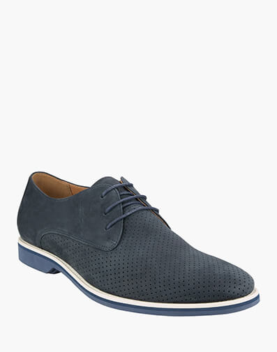 Calabria 3H Perf Perf Plain Toe Derby in NAVY for $199.95