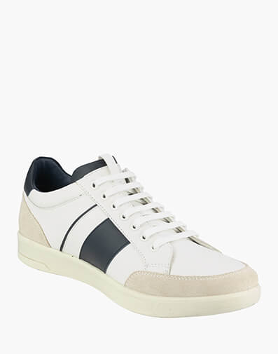 Crosscourt Lace To Toe Sneaker in WHITE/NAVY for $209.95