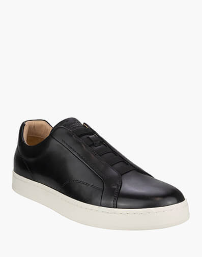 Monopoli Slip On  Elastic Lace To Toe Sneaker in BLACK for $209.95