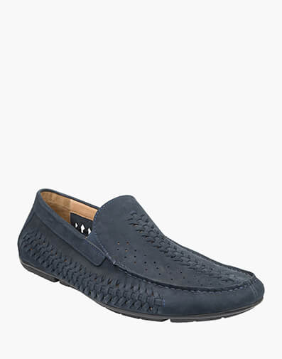 Cooper Moc Toe Woven Driver in NAVY for $125.97